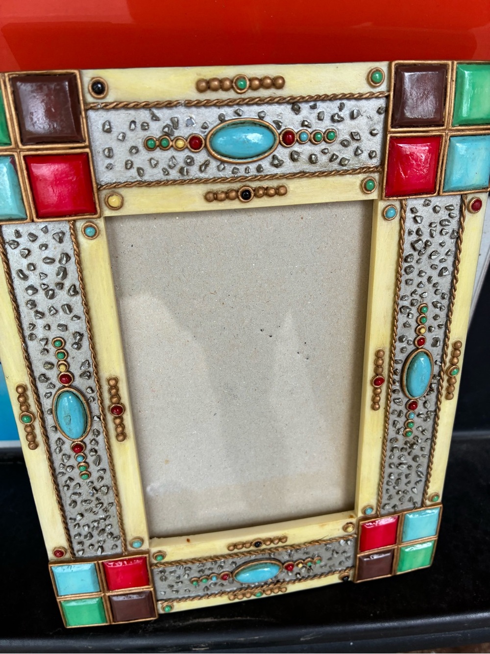 Handmade Turquoise Accent Mosaic Picture Frame - Unbranded